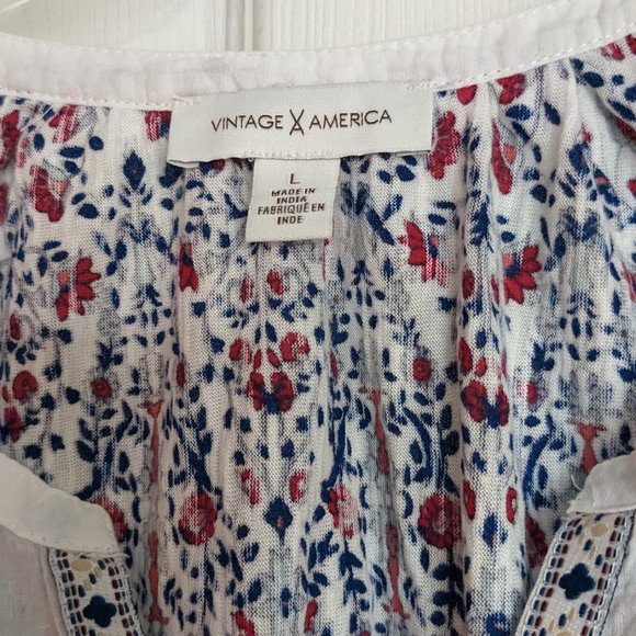 Vintage X America Folklore Top - Picture 2 of 5
